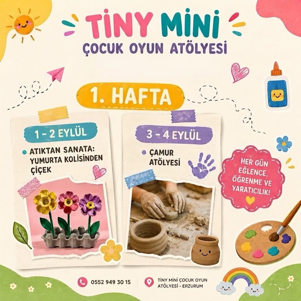 Eylül ayının ilk hafta atölye duyurusu